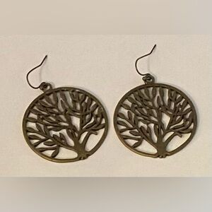 NEW Brass  Tree of Life earrings